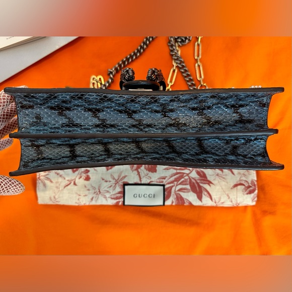 Like New Gucci Python Blind For Love Dionysus Genuine Purse Blue Rhinestones - Picture 6 of 17